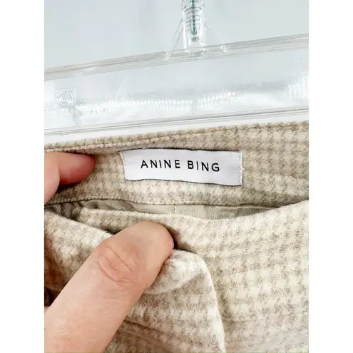 ANINE BING Joelle Trouser in Multi Wool Blend 32 Split Hem
