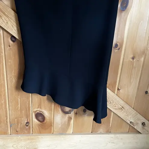 Red & Royal London Women's 14 Black One Shoulder Dress Slanted Hem Side Zip