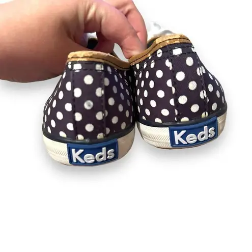 Keds Champion Black & White Polka Dot Lace Up Fashion Sneakers Sz 8