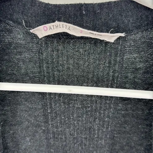 Athleta  gray cap sleeve S gray charcoal open front cardigan lounge casual work - Image 6
