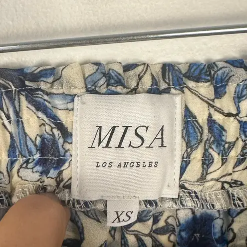 MISA Los Angeles Blue Marion Mini Ruffle Chiffon Tiered Cottage Women’s Sz XS