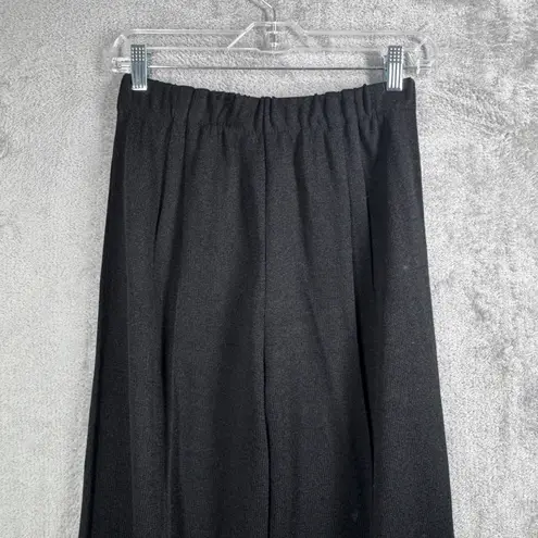 Dylani Knitwear Pants Womens S Black High Waist Wide Leg Pull On Minimalist