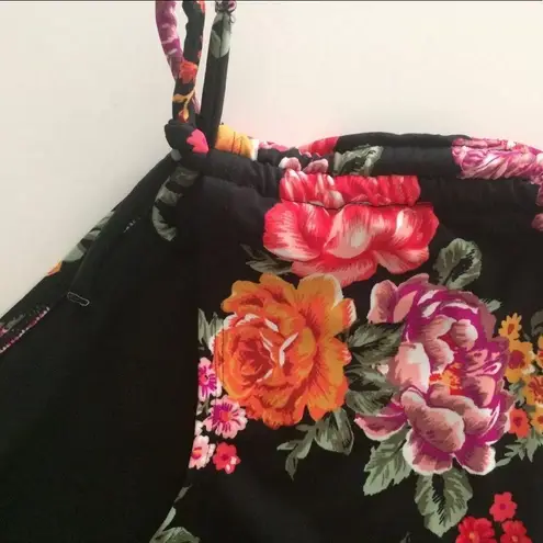 Terra & Sky Womens Bikini Bottoms Size 2X Multicolor Black Floral New