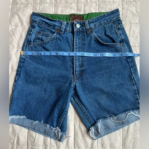 RARE VTG JC de Castlebajac 100% Cotton Blue Jean Rolled Raw Hem Shorts 90s