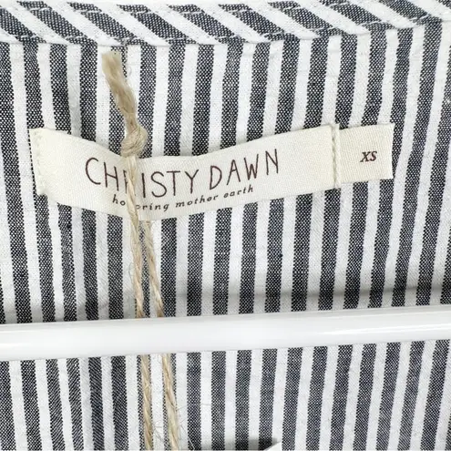 Christy Dawn NEW The Lennon Dress in Pewter Stripe Short Sleeve Midi Length XS