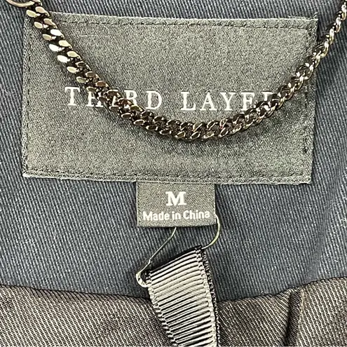 THIRD LAYER Floral Embroidered Trench Coat Size M Size M