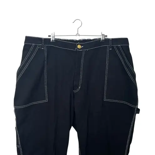 Big Bud Denim Carpenter Jeans Black Women’s Size 2XL Contrast Stitch Workwear