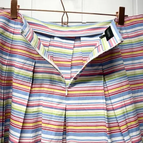 Talbots  Rainbow Striped Pleated‎ Skirt Size 12