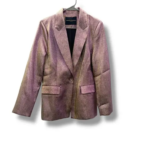 Amanda Uprichard  Metallic Blazer Size Large Purple Aldridge Haze Partywear