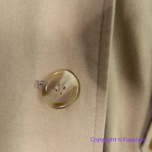 Vintage Charles Klein *flawed" womens trench coat double breasted, size 6 Brown