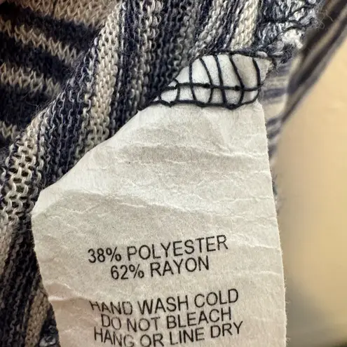 W5 Anthropologie Sleeveless Striped Blouse Zip Up Flowy Top Size Extra Small