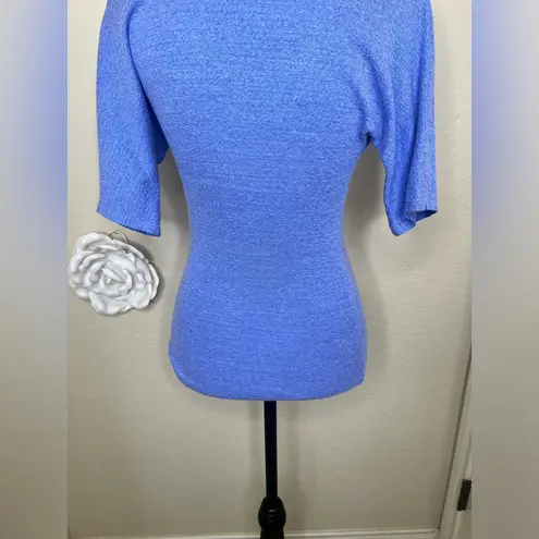 Michael Stars NTM: Cowl Neck Blouse in Medium Blue Color with Ruched Waist Sz OS