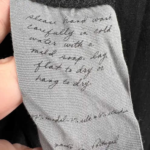 Raquel Allegra Black Short Sleeve Crew Neck Pocket T Shirt Oversized Size 0 / XS