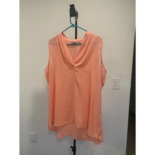 Avenue (F-169) Shorts sleeves womens blouse size 18/20 orange color