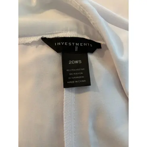 Investments the Park Ave Fit Secret Support White Straight Leg Pants 20WS