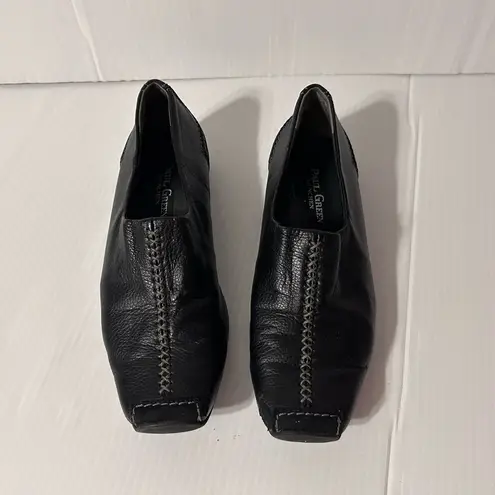 Paul Green Munchen black leather slip on loafer shoe women size 5.5 US / 3 UK