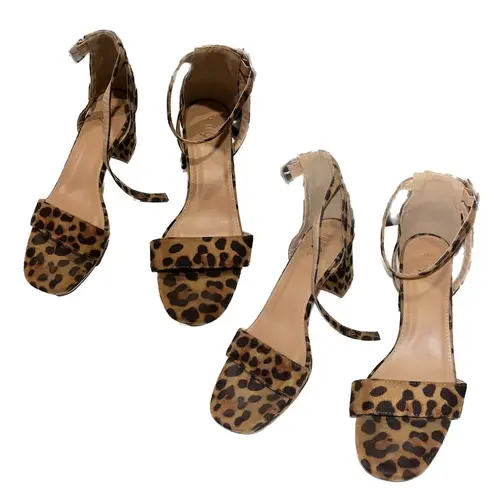 Rouge Helium Cheetah Wedged Heels w/ Gold Hardware - Size 9