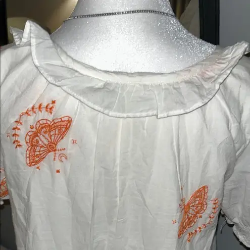 Urban Outfitters .  White and Orange Boho Dress