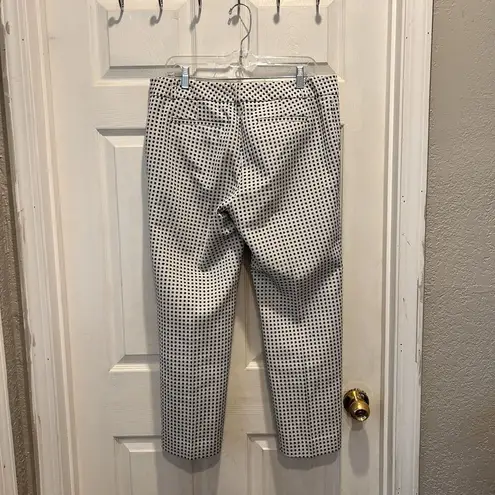 Banana Republic  Womens Dress‎ Pants 10 White Blue Straight Pockets Flat Front