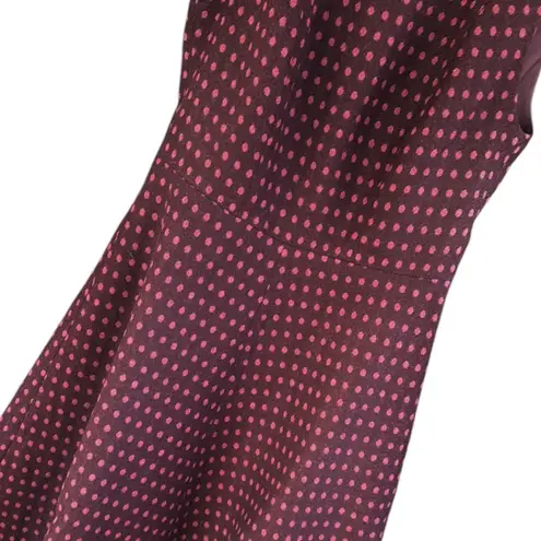 EUC Boden British Tweed by MOON Wool Blend Polka Dot Circle Skirt Dress Size 6