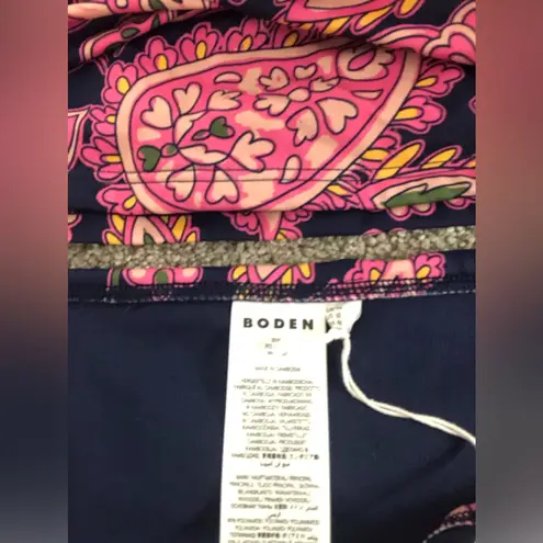 NWT Boden Levanzo Halter Tankini Top and Fold Bikini Bottom SET in Paisley Sz 10 Blue