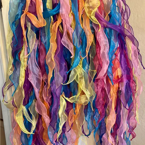 Handmade Vibrant Multicolor Fringe Kimono