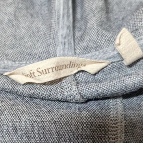 Soft Surroundings Hooded Sweater Womens Medium Leopard Print Cozy Layer Jacket