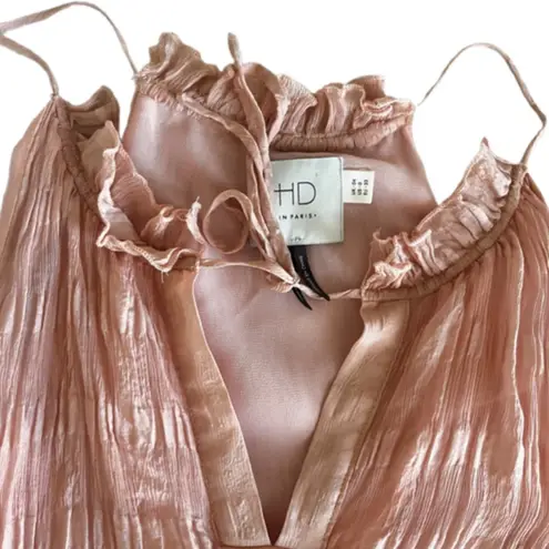 HD in Paris tender texture silk halter neck blouse