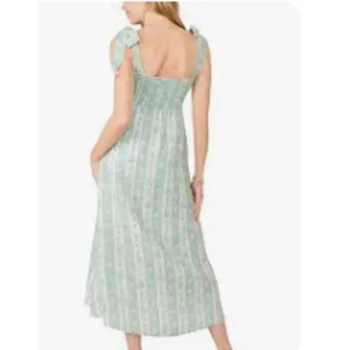 Spartina 449 Saylor Resort Linen-Blend Midi Dress Pockets Size Medium