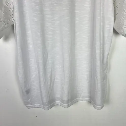 NWT Grand & Greene Eyelet Short Sleeve Crewneck T