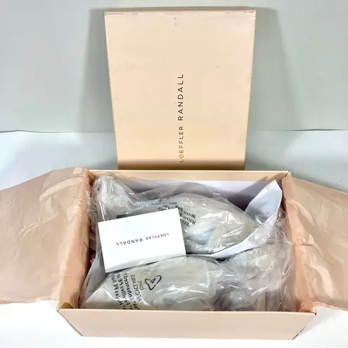 Loeffler Randall Claudia Top Knot Bow Heel Mule Sandals Pearl 9.5 NEW