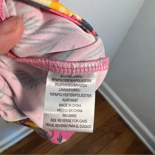 Madden NYC Printed Cutout Romper Azalea Pink Size L