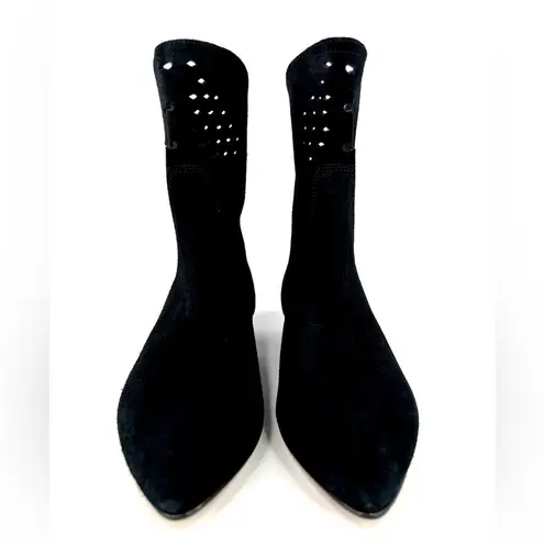 Isabel Marant Sprati perforated black suede ankle boots size 36