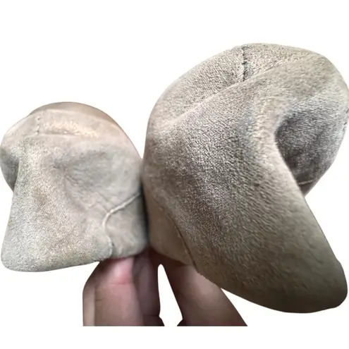 B.O.C Ballet Flats Beige Gold Suede Leather Upper Comfort Slip On Shoes Size 10 Tan