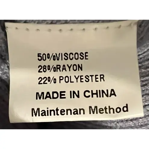 Zesica Womens Sweater Size XL Blue Gray Long Sleeve Pullover V Neck Peplum NWT