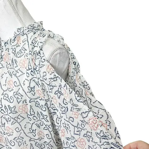 Ulla Johnson NWT Dunia Cold Shoulder Blouse Silk Floral White Women’s Size 0
