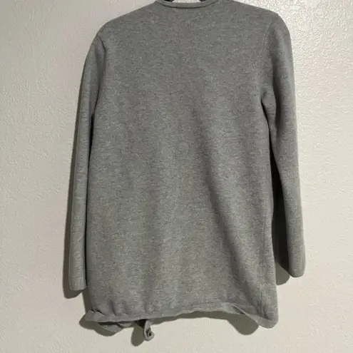 Theory  gray Nyma Ko Merino Wool Angora blend open front cardigan Lagenlook