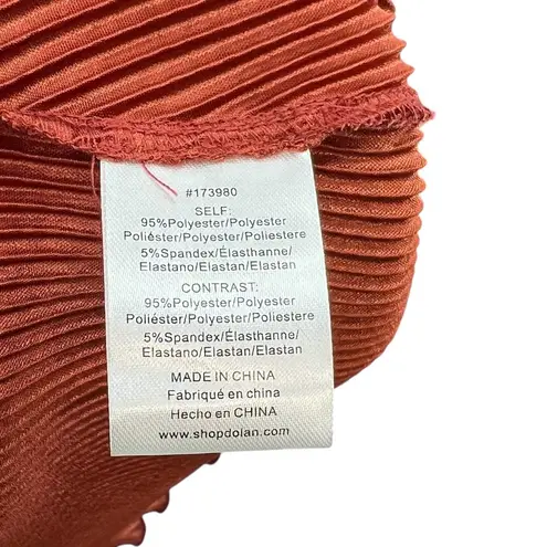 Anthropologie  Dolan Lettuce-Hem Buttondown Top Pleated Flare Sleeve‎ Rust XS