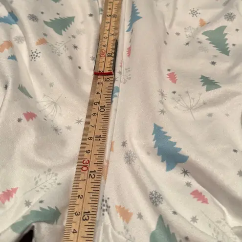 Women's Festive Print Sleep Shorts White Size XL