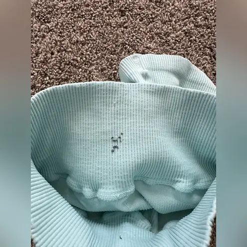 Free People Movement Seamless Ribbed Crop Tank Top & Shorts Set Activewear Blue Size undefined