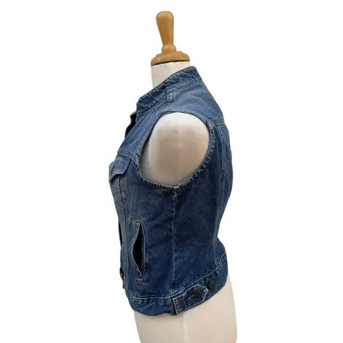 VTG Levi Strauss Denim Vest Sz Misses M 8