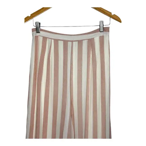 Sadie & Sage Striped Wide Leg Palazzo Pants Bohemian Lined Women Size Small Pink