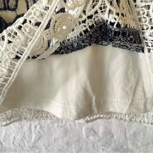 Marineblu Cream Navy Blue Lace Sleeveless Tank Dress ModCloth Summer Wedding NEW