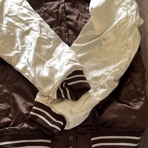 Baby Phat Vintage Puffer Bomber Jacket Satin Liner White Stones Women’s Sz 2XL