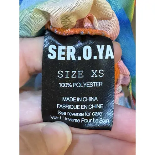 NWT SER.O.YA Janey Multicolor Top Size XS Abstract Palm SER. O. YA