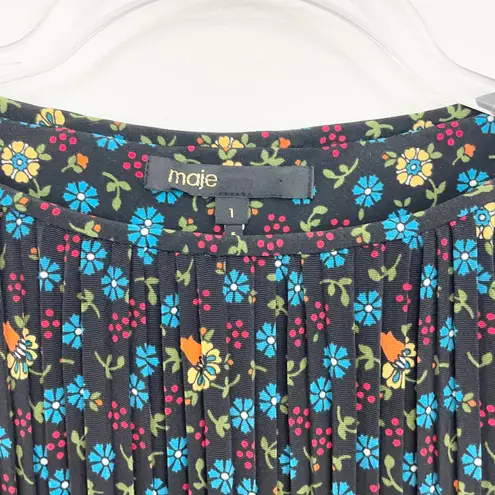 Maje Rockina Floral Print Mini Dress