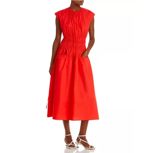 Proenza Schouler White Label Back Cutout Drawstring Midi Dress Size XL New w/Tag