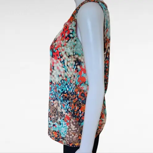 Olive & Oak Multicolored Print Envelope Satin Shell Size Medium