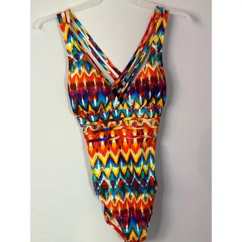 La Blanca  Multicolor One Piece Swimsuit Sz 10