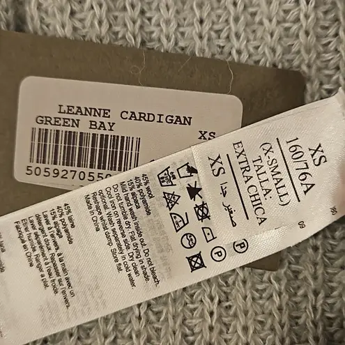 ALLSAINTS ππ Leanne Wool & Alpaca Blend Cardigan ~ Green Bay Sage Green XS NWT